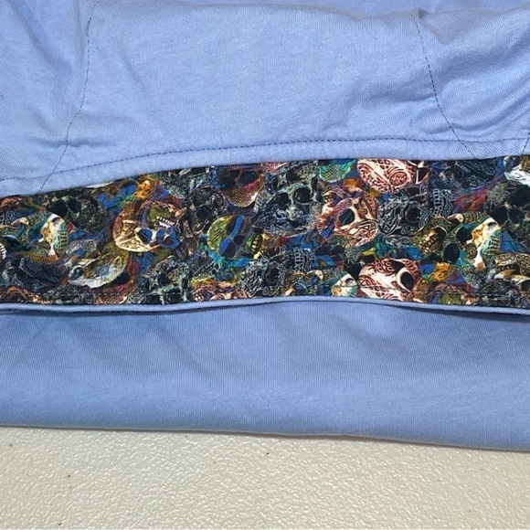 Robert Graham Polo Shirt Mens Large Blue Classic Fit Flip Skull Collar - Picture 10 of 13